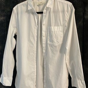 H&M white oversized button down shirt size US 2
